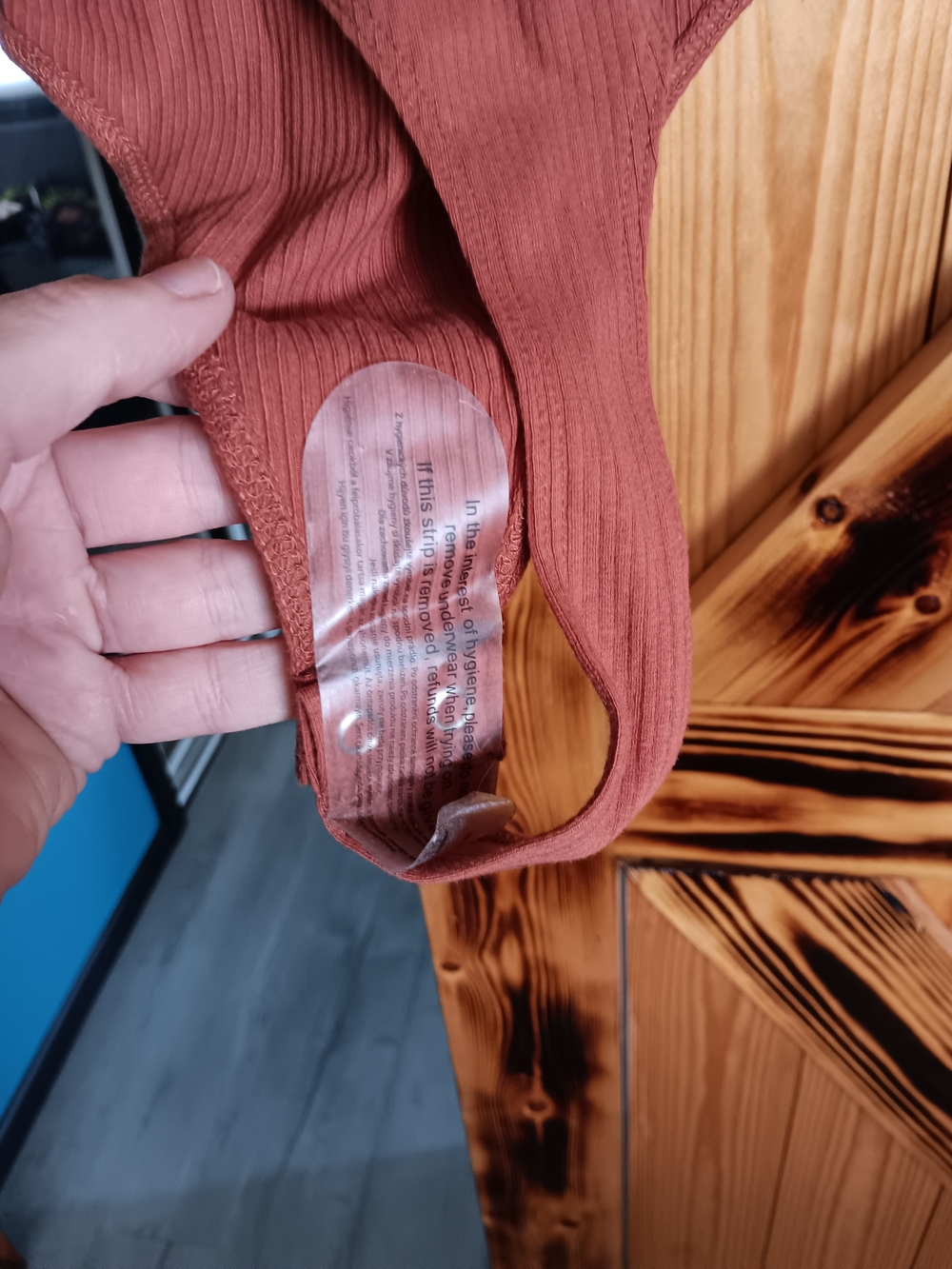 Double Zero Rust Ribbed Tank Bodysuit - Picture 4 of 4